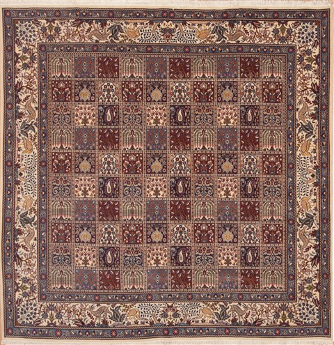 Golestan Brown Square Hand Knotted 80 X 80  Area Rug 100-12054 Image 0