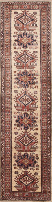 Kazak Red Runner Hand Knotted 25 X 92  Area Rug 100-12055 Image 0