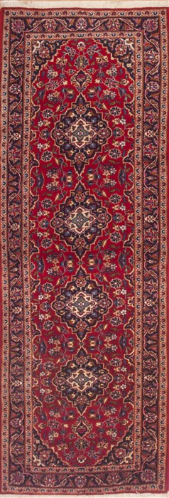 Ardakan Red Runner Hand Knotted 35 X 100  Area Rug 100-12057 Image 0