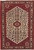 Abadeh Beige Hand Knotted 34 X 51  Area Rug 100-12071 Thumb 0