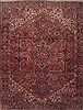 Heriz Red Hand Knotted 106 X 139  Area Rug 100-12075 Thumb 0