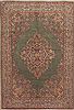 Sarouk Green Hand Knotted 66 X 96  Area Rug 100-12080 Thumb 0