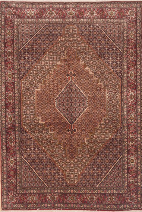 Sanandaj Brown Hand Knotted 68 X 910 Area Rug 100-12083 Image 0