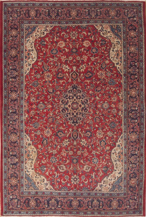 Mahal Red Hand Knotted 71 X 107  Area Rug 100-12085 Image 0