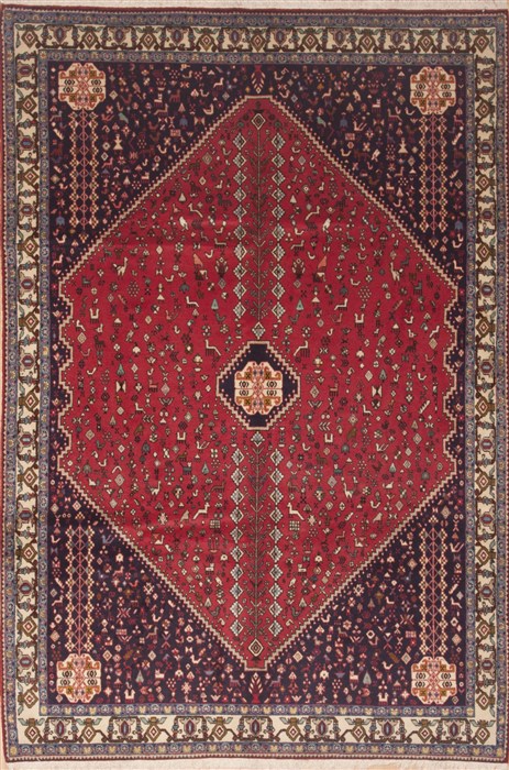 Abadeh Red Hand Knotted 68 X 100 Area Rug 100-12088 Image 0