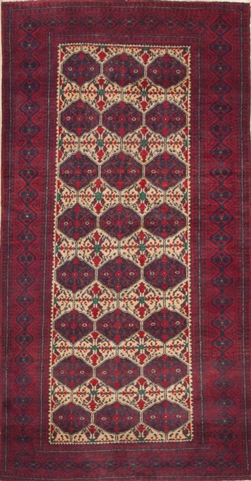 Baluch Beige Hand Knotted 37 X 70  Area Rug 100-12094 Image 0