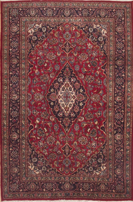 Kashan Red Hand Knotted 68 X 911 Area Rug 100-12095 Image 0