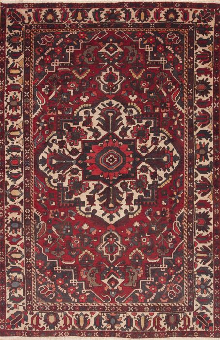 Hamedan Red Hand Knotted 69 X 102 Area Rug 100-12096 Image 0