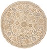 Chobi Beige Round Hand Knotted 61 X 61  Area Rug 100-12101 Thumb 0