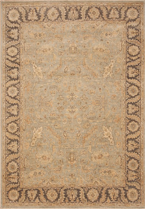 Chobi Green Hand Knotted 57 X 80  Area Rug 100-12103 Image 0