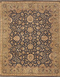 Pakistani Chobi Blue Rectangle 8x10 ft Wool Carpet 12107