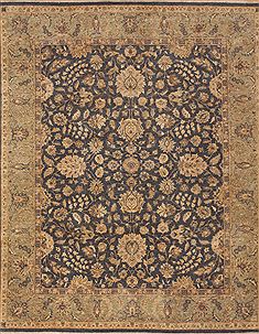 Chobi Blue Hand Knotted 8'0" X 9'10"  Area Rug 100-12107