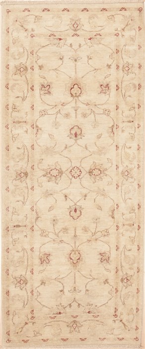 Chobi Beige Runner Hand Knotted 25 X 510  Area Rug 100-12111 Image 0