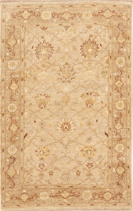 Chobi Beige Hand Knotted 211 X 49 Area Rug 100-12112 Image 0