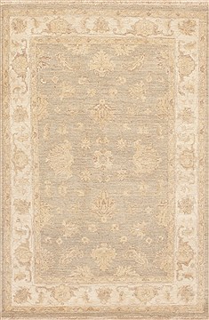 Chobi Beige Hand Knotted 3'1" X 4'7"  Area Rug 100-12113