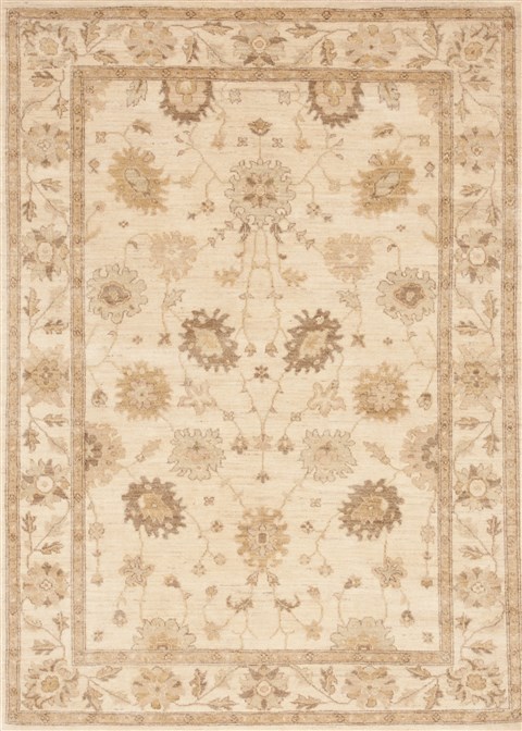 Chobi Beige Hand Knotted 47 X 64  Area Rug 100-12118 Image 0