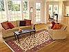 Sarouk Beige Hand Knotted 67 X 911  Area Rug 100-12134 Thumb 4