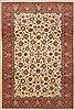 Sarouk Beige Hand Knotted 67 X 911  Area Rug 100-12134 Thumb 0