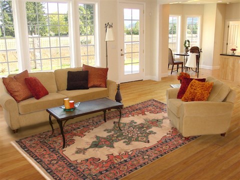Mahal Purple Hand Knotted 68 X 100 Area Rug 100-12136 Image 4