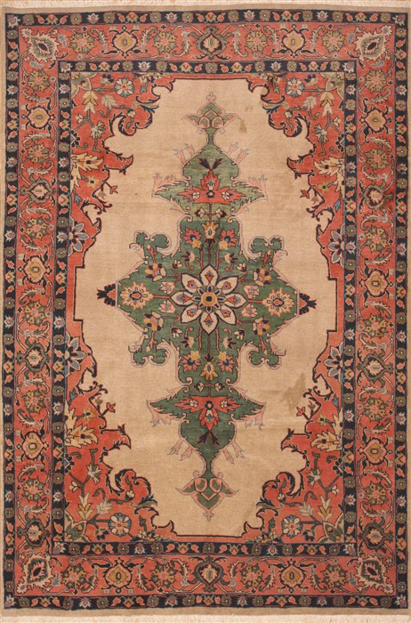 Mahal Purple Hand Knotted 68 X 100 Area Rug 100-12136 Image 0