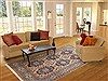 Sarouk Blue Hand Knotted 67 X 99  Area Rug 100-12138 Thumb 4