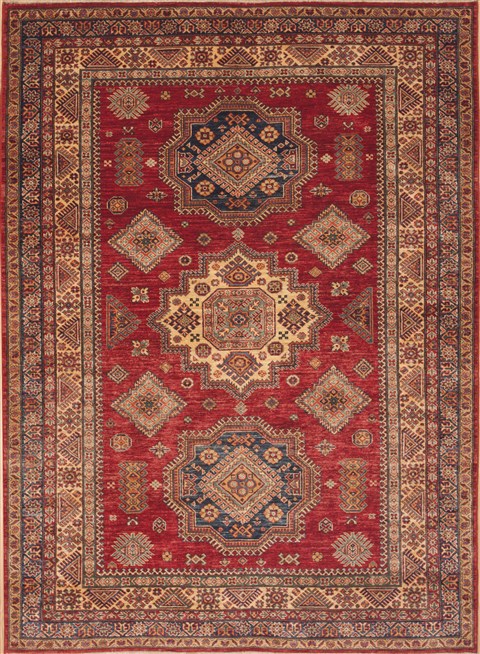 Kazak Red Hand Knotted 65 X 810 Area Rug 100-12141 Image 0