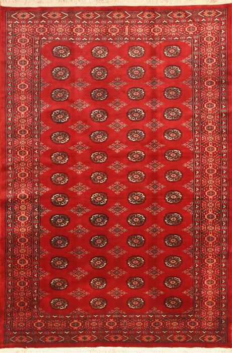 Bokhara Red Hand Knotted 54 X 83 Area Rug 100-12142 Image 0