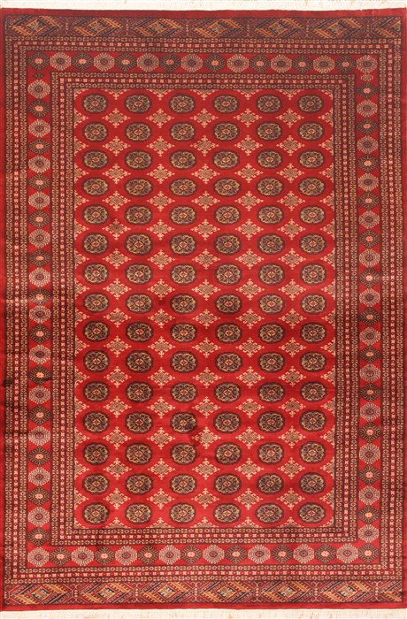 Bokhara Red Hand Knotted 68 X 102 Area Rug 100-12143 Image 0