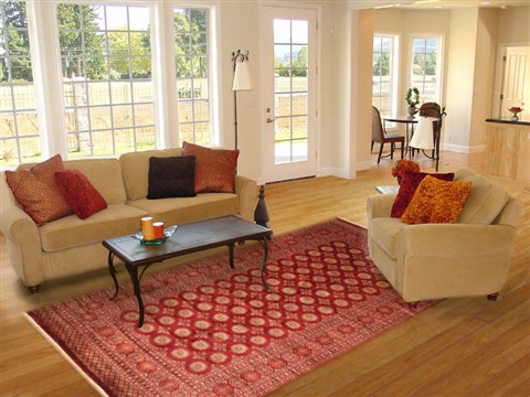 Bokhara Red Hand Knotted 611 X 911 Area Rug 100-12145 Image 4