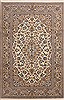 Kashan White Hand Knotted 66 X 100  Area Rug 100-12153 Thumb 0