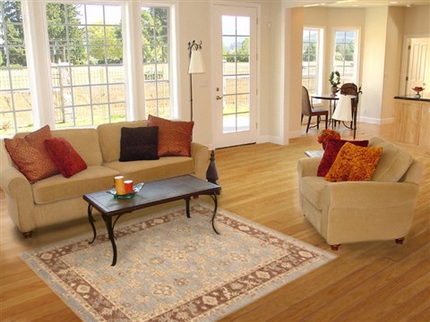 Chobi Blue Hand Knotted 50 X 75 Area Rug 100-12156 Image 5