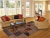Patchwork Brown Hand Knotted 62 X 811 Area Rug 100-12165 Thumb 4