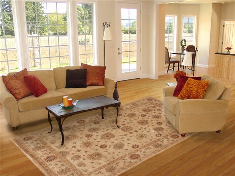 Chobi Beige Hand Knotted 60 X 90 Area Rug 100-12171 Image 4