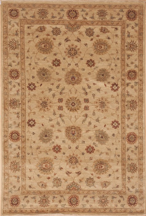 Chobi Beige Hand Knotted 60 X 90 Area Rug 100-12171 Image 0