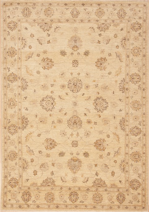 Chobi Beige Hand Knotted 58 X 83  Area Rug 100-12172 Image 0