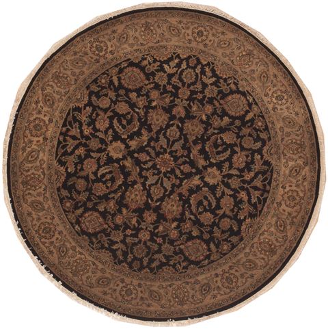 Jaipur Black Round Hand Knotted 511 X 511  Area Rug 100-12176 Image 0