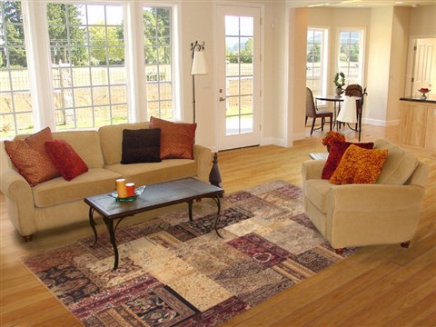 Patchwork Beige Hand Knotted 83 X 910 Area Rug 100-12181 Image 4