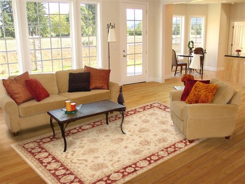 Chobi Beige Hand Knotted 66 X 95 Area Rug 100-12183 Image 4