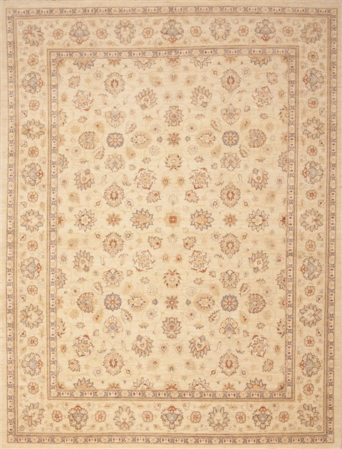 Chobi Beige Hand Knotted 710 X 103 Area Rug 100-12185 Image 0