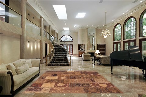 Patchwork Brown Hand Knotted 82 X 99 Area Rug 100-12186 Image 1