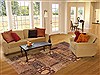 Patchwork Brown Hand Knotted 82 X 99 Area Rug 100-12186 Thumb 4