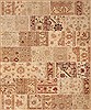 Patchwork Beige Hand Knotted 80 X 99  Area Rug 100-12189 Thumb 0