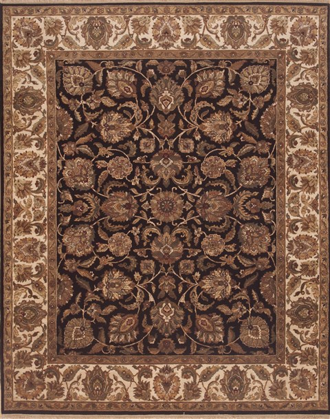 Jaipur Black Hand Knotted 711 X 911 Area Rug 100-12191 Image 0