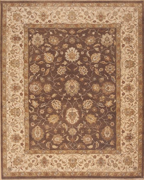 Ziegler Brown Hand Knotted 80 X 101 Area Rug 100-12193 Image 0