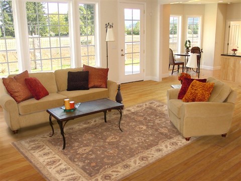 Ziegler Brown Hand Knotted 80 X 103 Area Rug 100-12198 Image 4