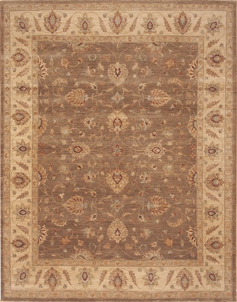 Ziegler Brown Hand Knotted 80 X 103 Area Rug 100-12198 Image 0