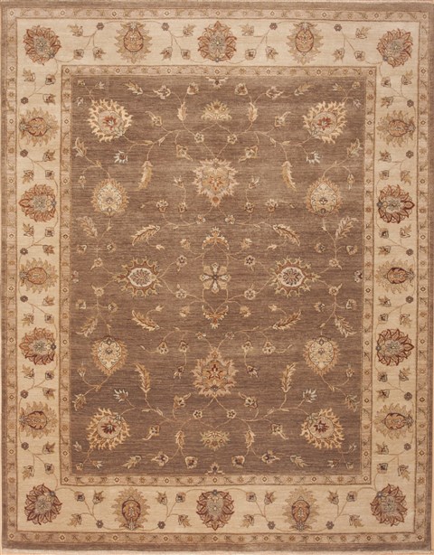 Ziegler Brown Hand Knotted 80 X 103 Area Rug 100-12199 Image 0