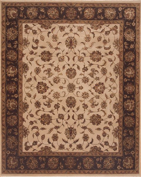 Jaipur White Hand Knotted 80 X 100 Area Rug 100-12200 Image 0