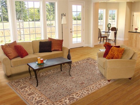 Jaipur Blue Hand Knotted 82 X 99 Area Rug 100-12205 Image 4