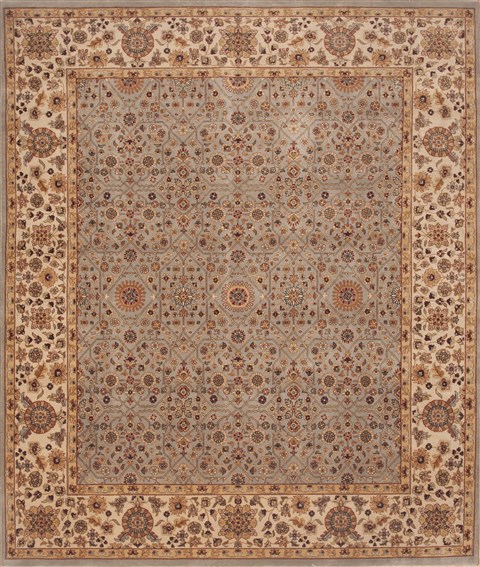 Jaipur Blue Hand Knotted 82 X 99 Area Rug 100-12205 Image 0